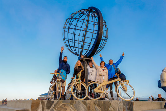 Syklet igjennom Europa på tresykkel helt til Nordkapp